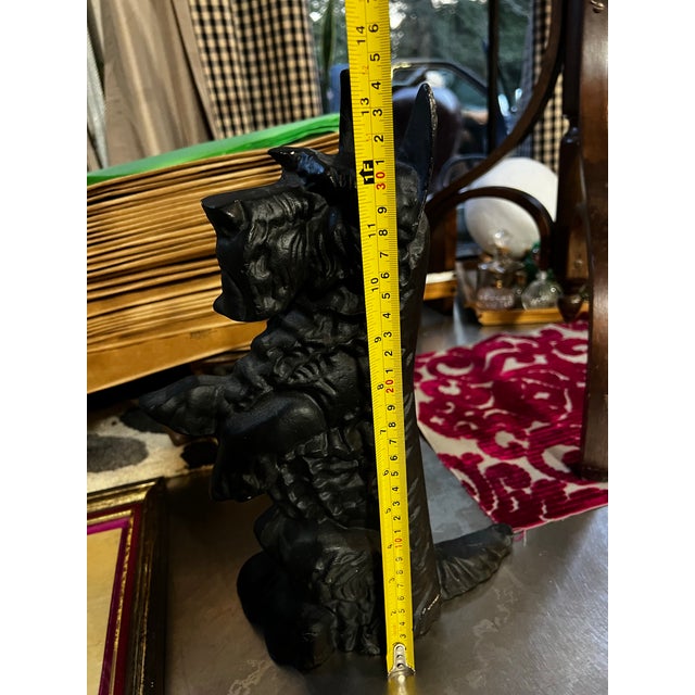 Vintage Cast-Iron Scottish Dog Doorstop For Sale - Image 4 of 7