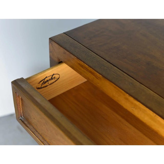 Mid-Century Campaign Style Credenza by Fancher Furniture — 9 Drawers For Sale - Image 12 of 12