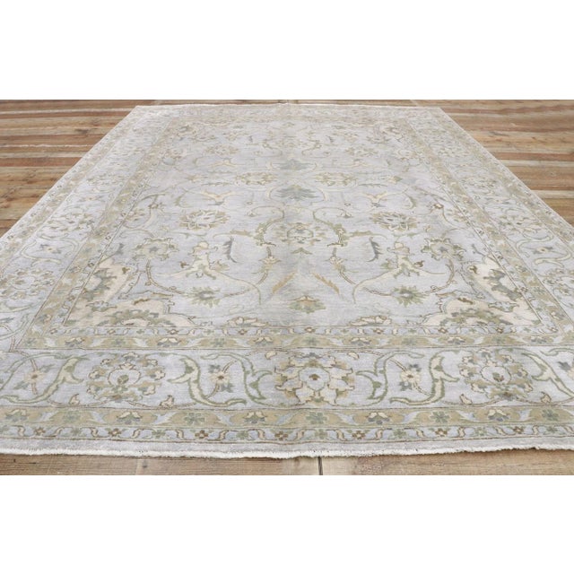 Textile Neoclassic Modern Indian Silk Rug, 09’03 X 12’00 For Sale - Image 7 of 10