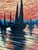 Golden Sky Over the Harbor – Original Oil Painting For Sale In San Francisco - Image 6 of 10