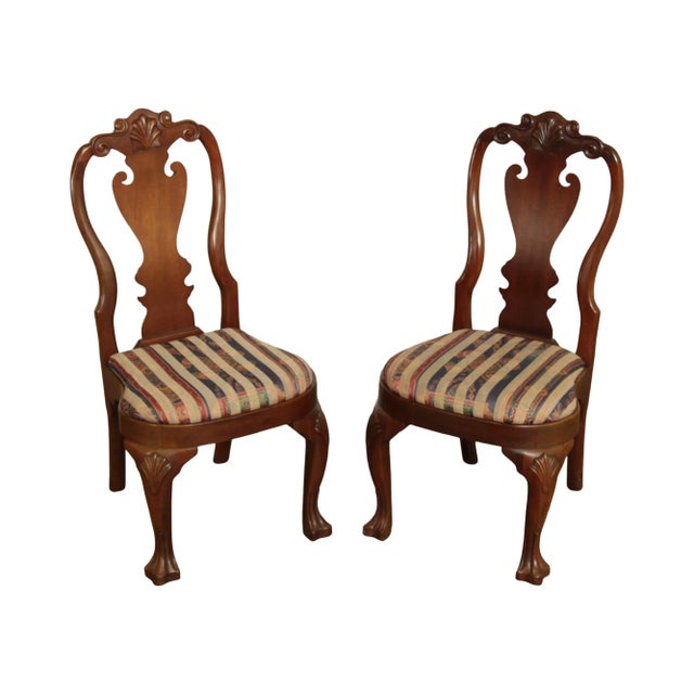 Queen Anne Style Shell Carved Side Chairs - A Pair For Sale - Image 13 of 13