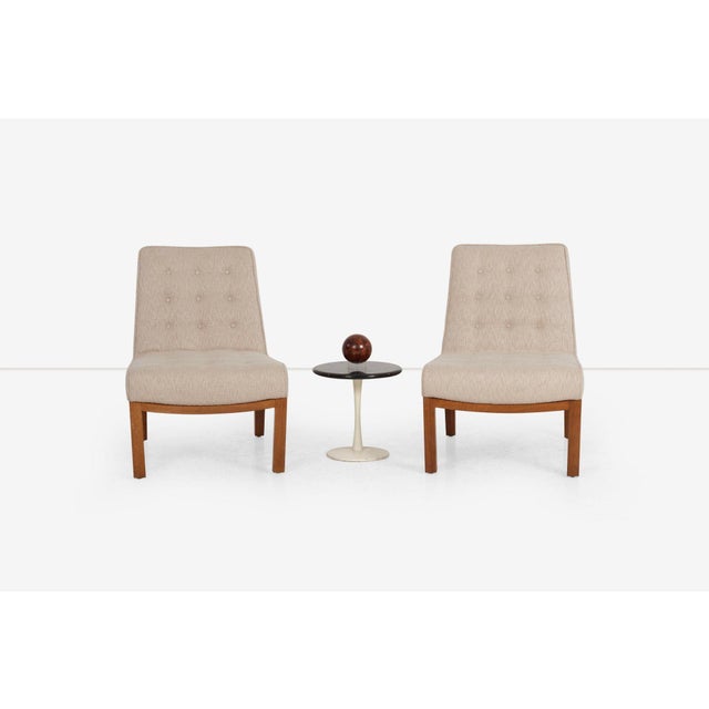 Edward Wormley for Dunbar Pair of Slipper Chairs 1950s For Sale - Image 9 of 12
