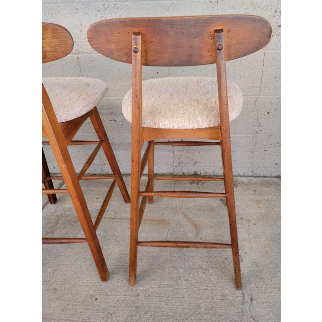 Mid-Century Modern Counter Top Stools - Set 3 For Sale - Image 11 of 15