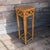 Vintage bamboo and woven rattan plant stand, drink, side table. Features an X pattern on all sides. Measures 9.5” square x...