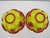 Chinese Imperial Yellow Peking Glass Lobed Bowl Pair With Red Floral Overlay For Sale - Image 11 of 12