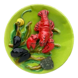 Mid-Century Majolica Palissy Lobster Platter Vallauris