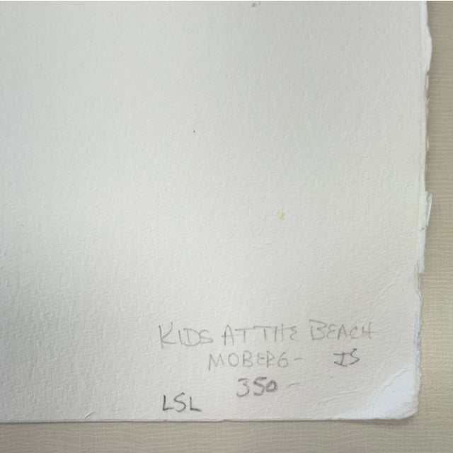 21st Century, "Kids at the Beach", Contemporary Impressionist, Artist Proof, Giclee on Fine Art Watercolor Paper, Artist Randy Moberg For Sale - Image 14 of 15