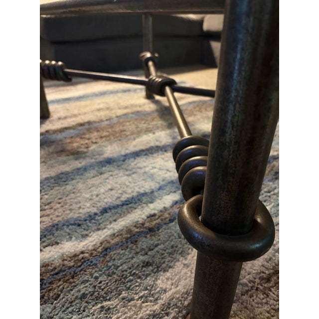 Spanish Revival Vintage Giacometti Style Forged Iron Table Base For Sale - Image 3 of 7
