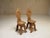 Antique North Italian Geometric Sgabello Hall Chairs, 1800s, Set of 2 For Sale - Image 3 of 13