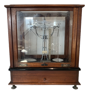 Mahogany Glass-Fronted Trebuchet from Maison Poulenc Frères, Paris, France, 20th Century