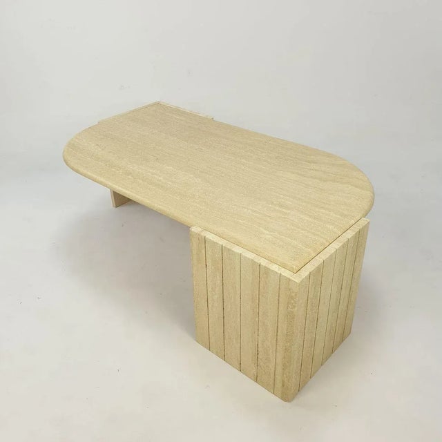 Mid-Century Italian Travertine Coffee Table, 1980s For Sale - Image 9 of 17