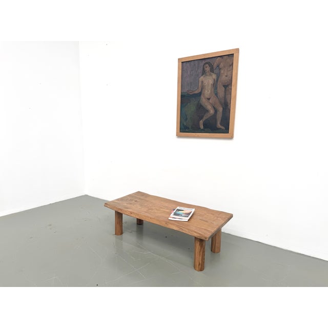 Brutalist Free-Form Coffee Table in Oak, 1950s For Sale - Image 6 of 18