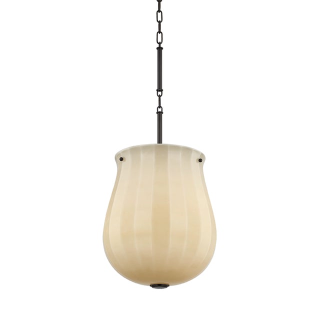 Bronze Hudson Valley Lighting Nevins 14 in. 1 Light Pendant in Distressed Bronze Finish For Sale - Image 8 of 8