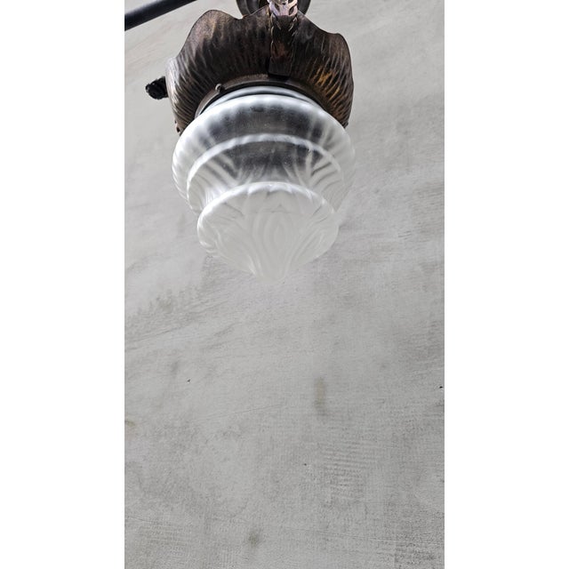 Art Nouveau chandelier, dimensions: height 53 cm, diameter 36 cm. European Plug (up to 250V).The wiring of this item may...