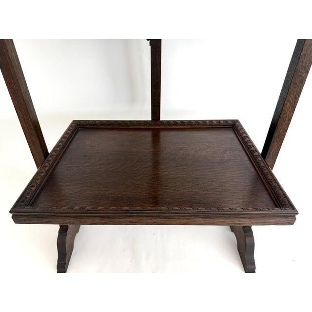 Wood Antique Edwardian Folding Silent Butler or Cake Stand For Sale - Image 7 of 13