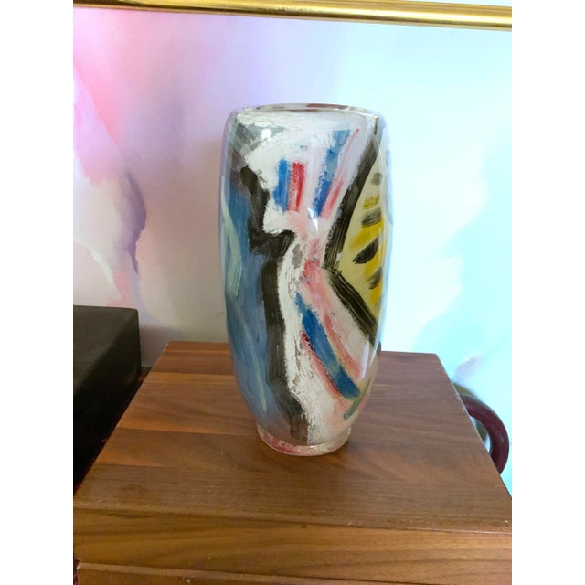 1980s Thor Bueno "Samurai, 1988" Art Glass Vase - Pilchuck Era For Sale - Image 5 of 12