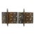 Pair of 6.25 X 4.5 Steel Hammered Commercial Door Hinges For Sale