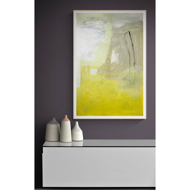 Contemporary Contemporary Abstract Painting With Yellow For Sale - Image 3 of 6