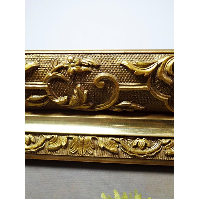 L. Porte, Still Life with Chrysanthemums, 1888, Oil on Canvas, Framed For Sale - Image 12 of 15