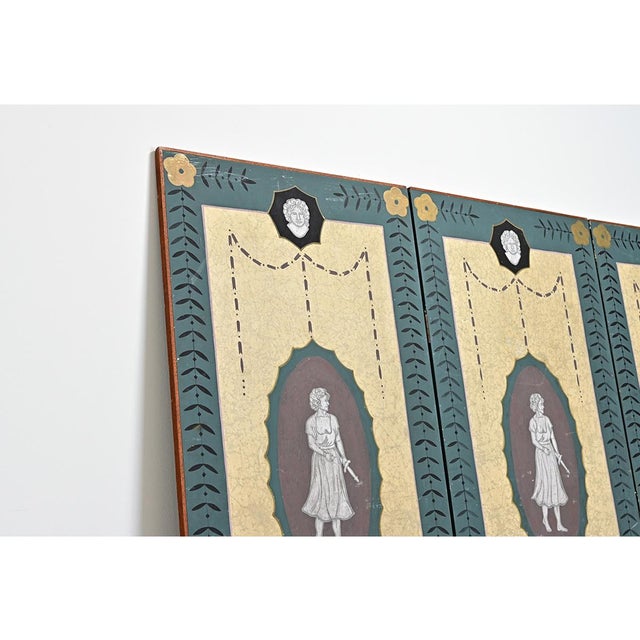 English Early 20th Century Bloomsbury Group Folding Screen For Sale - Image 15 of 15