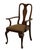 HICKORY WHITE Solid Mahogany Traditional Queen Anne Style Splat Back Dining Arm Chair 39.5” High 26.5” Wide 22.75” Deep...