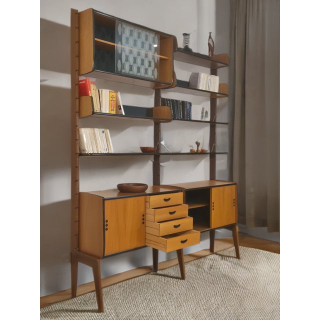 Wood Mid-Century Scandinavian Ergo De Luxe Freestanding Shelving Unit in Teak from Blindheim, 1960s For Sale - Image 7 of 13