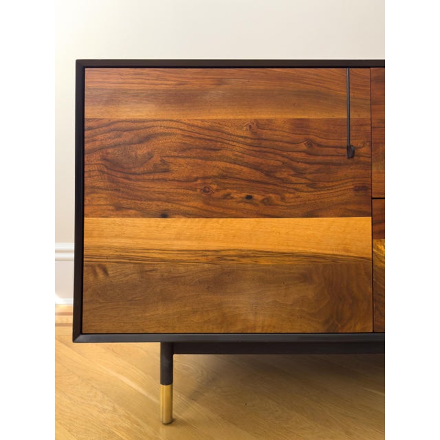 BDDW Lake Credenza Walnut and Graphite Lacquer For Sale - Image 9 of 15