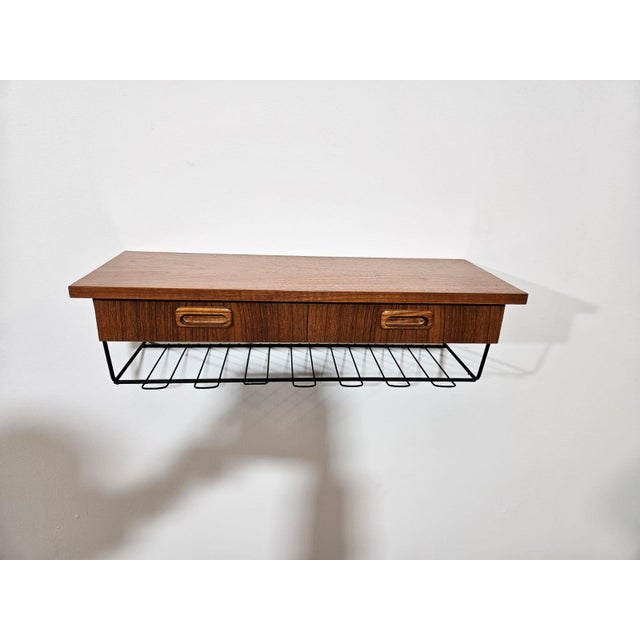 Teak Wall Console, 1960s For Sale - Image 6 of 14