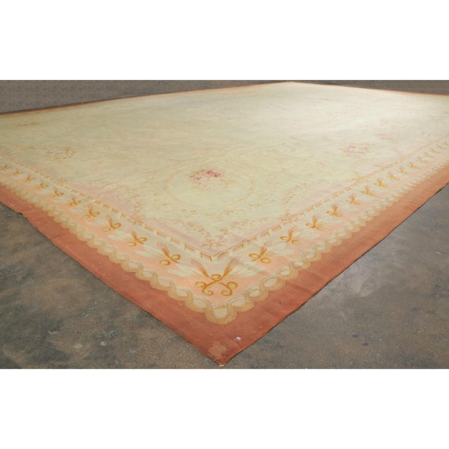 Late 19th Century French Aubusson Rug, 13'07 X 21'02 For Sale - Image 10 of 12
