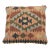 Arteverk Handwoven Afghan Kilim Pillow — Orange & Olive Diamond Medallion For Sale