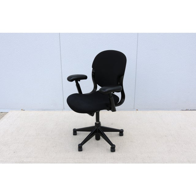 Metal Herman Miller Equa 2 Ergonomic Swivel Task Chair in Black Fabric, Adjustable For Sale - Image 7 of 18