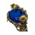 Antique Cherub Cobalt Glass Gilt Metal Vanity Dish For Sale - Image 11 of 15