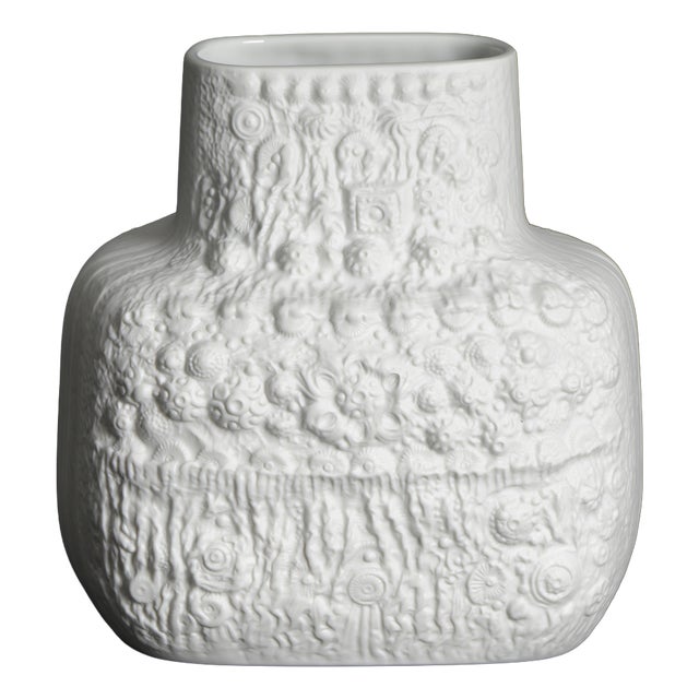 Bisque Porcelain Azu Vase by Martin Freyer for Rosenthal, 1970s For Sale