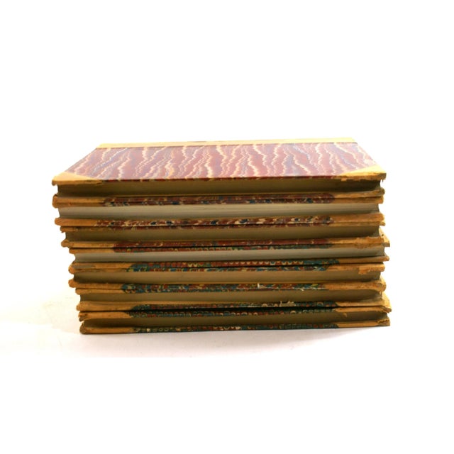 Antique Leather Marbled Book Paper Legal Record Books York County Pa - Set of 7 For Sale - Image 4 of 12