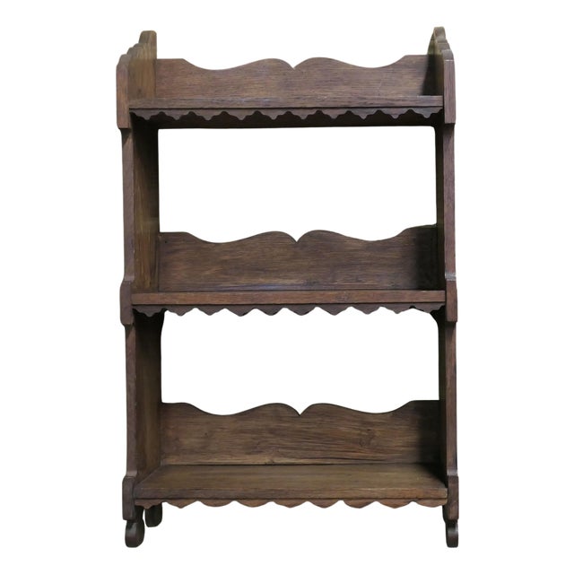 Arts and Crafts Open Front Wall Hanging Shelf, 1880s For Sale