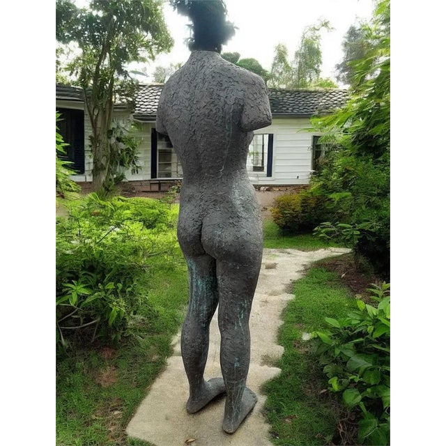 20th Century Lifesize Nude Female Bronze Garden Statue Contemporary Fine Art by Jan Abt For Sale In New York - Image 6 of 6
