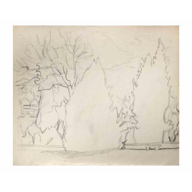 Landscape is a pencil drawing realized by Reynold Arnould (Le Havre 1919 - Parigi 1980). Good condition. No signature....