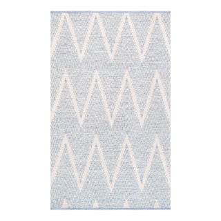 Pasargad Home Simplicity Aqua Cotton Area Rug- 5' 0" X 8' 0" For Sale
