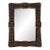 Mid 20th Century Oceanic-Style Hand-Carved Wood Mirror With Red Lacquer For Sale