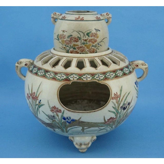 Japanese Ceramic Kōro Incense Burner, 1800s, Set of 2 For Sale - Image 6 of 18