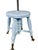 Baby Blue Victorian Adjustable Piano Stool in Powder Blue Paint, Claw & Glass Ball Feet For Sale - Image 8 of 17