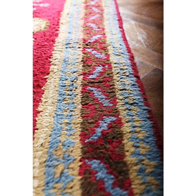 Vintage Hand-Knotted Rug in Wool, Bohemia For Sale - Image 4 of 7