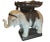 Vintage Glazed Ceramic Elephant Plant Stand With Decorative Bowl For Sale In Birmingham - Image 6 of 12