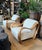 Ribbon Wood & Chenille Stripe Art Deco Arm Chair For Sale - Image 13 of 13