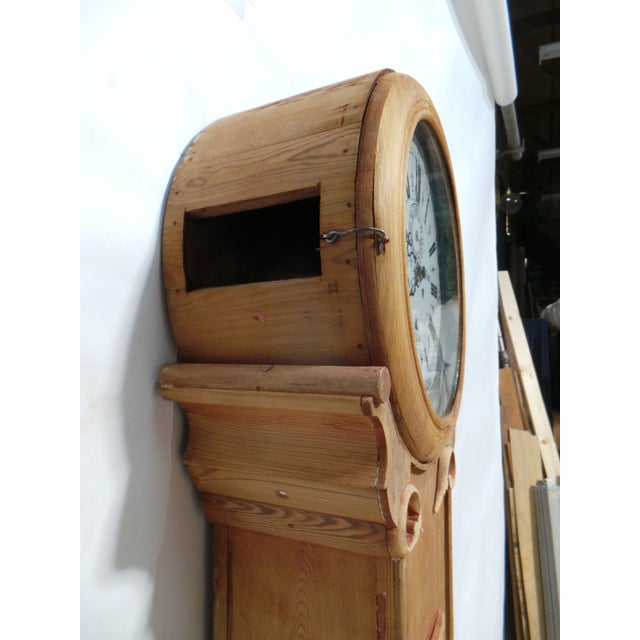 Contemporary Swedish Natural Wood Mora Clock For Sale - Image 3 of 10