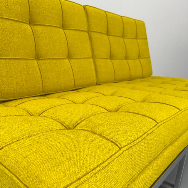 Vintage Yellow Minimalist Lounge Chairs by Florence Knoll for Knoll International, 1960s, Set of 2 For Sale - Image 11 of 15