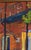 1960s Vibrant Painting of a Figure Painting on an Easel Outside in a Gardenscape With a Brick Building in the Background For Sale - Image 5 of 8