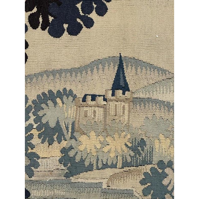 Beige Vintage French Aubusson Tapestry in Silk and Wool, 1930s For Sale - Image 8 of 18