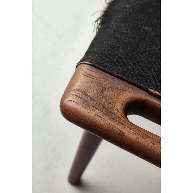 Set of Papa Bear AP-19 Chair and Ottoman in Teak attributed to Hans J. Wegner for S.P. Stolen, Denmark, 1950s For Sale - Image 14 of 18