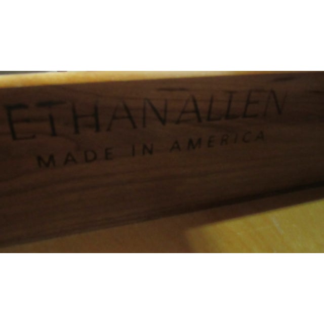 1980s 1980s Pair Ethan Allem Cherry NightstandsTables Bachelors Chests Four Drawers For Sale - Image 5 of 9